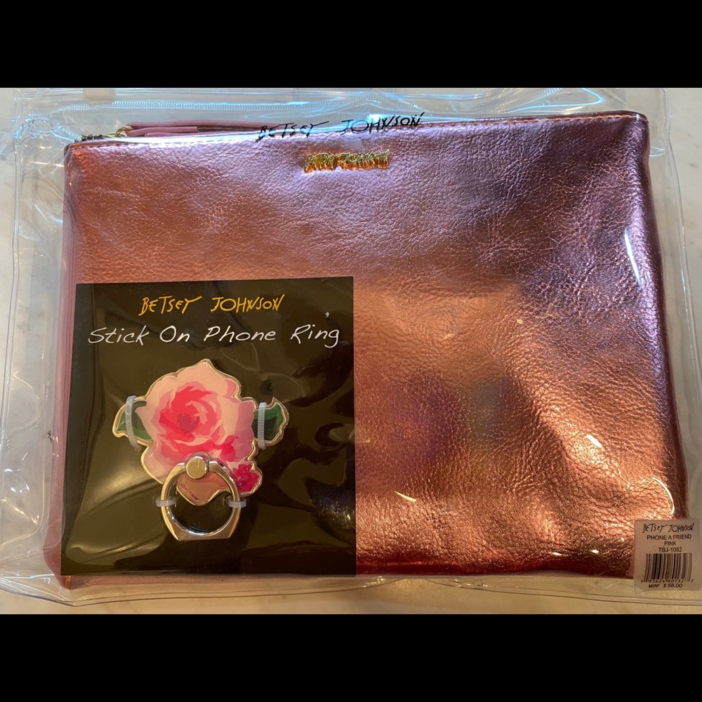 Betsy Johnson Clutch & Phone Ring